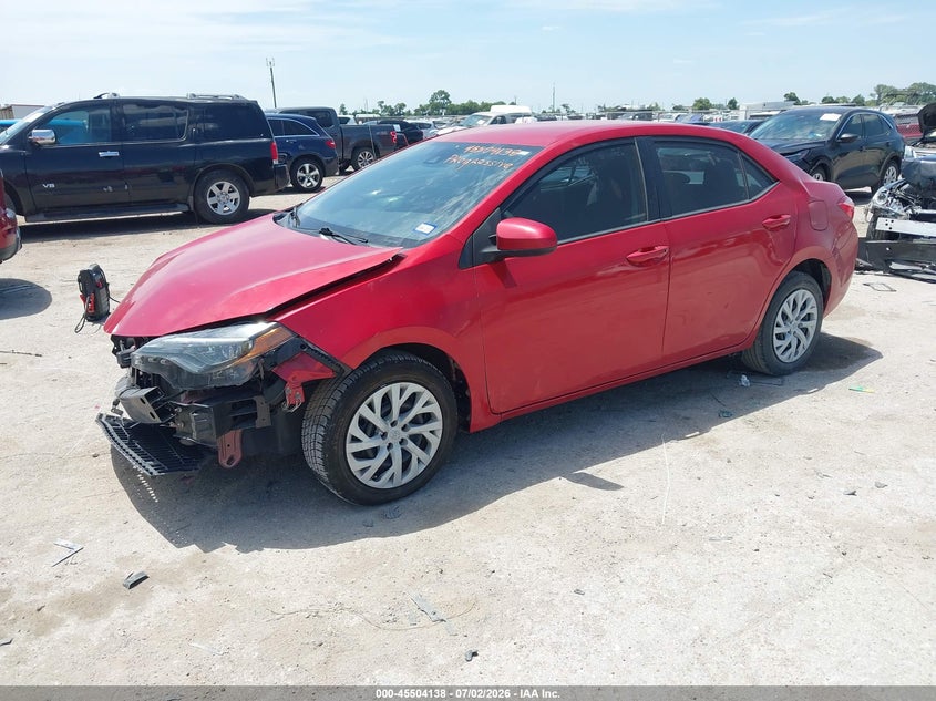 2019 Toyota Corolla VIN 5YFBURHE4KP883983 IAAI salvage auction — FRONT & REAR, Salvage (Texas), sold $1,100 on 2026-07-28 (photo 2)