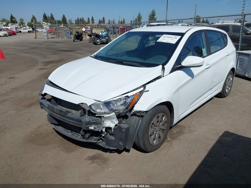 2017 Hyundai Accent VIN KMHCT5AE9HU343238 IAAI salvage auction — FRONT END, Salvage (California), sold $1,325 on 2026-07-28 (photo 2)
