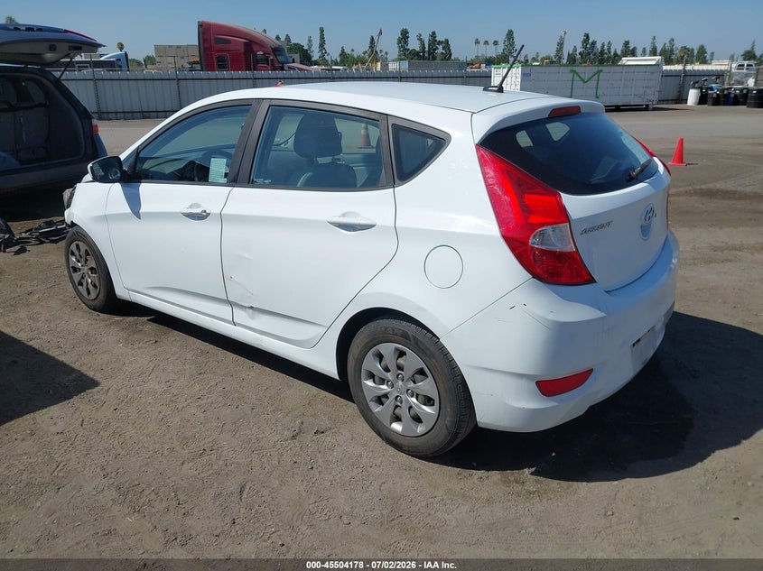 2017 Hyundai Accent VIN KMHCT5AE9HU343238 IAAI salvage auction — FRONT END, Salvage (California), sold $1,325 on 2026-07-28 (photo 3)