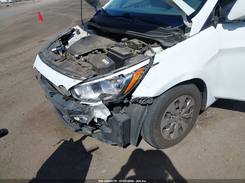 2017 Hyundai Accent VIN KMHCT5AE9HU343238 IAAI salvage auction — FRONT END, Salvage (California), sold $1,325 on 2026-07-28 (photo 6)