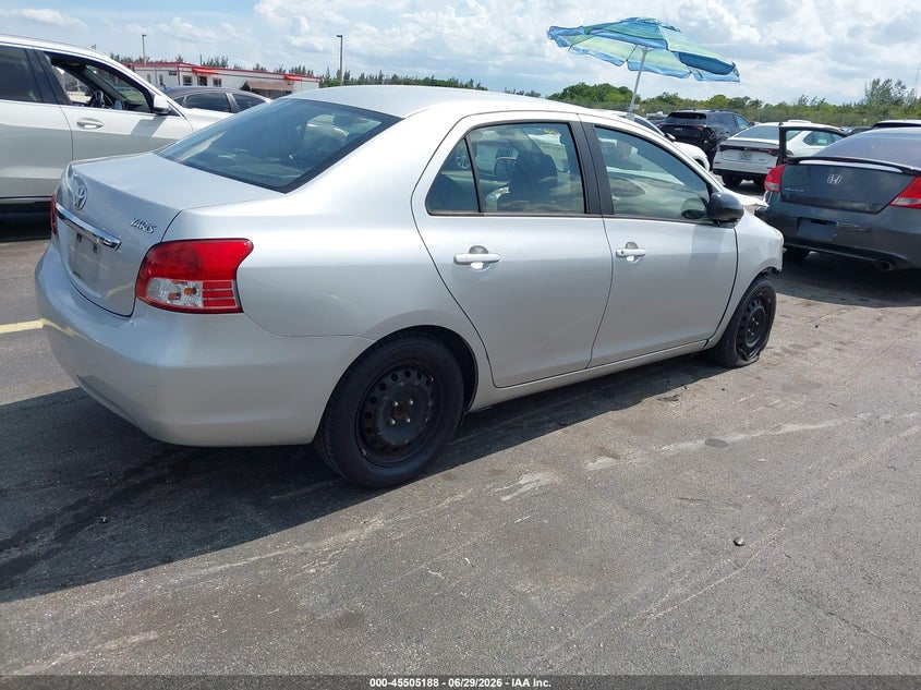 2012 Toyota Yaris VIN JTDBT4K39CL012469 IAAI salvage auction — FRONT END, Rebuildable (Florida), sold $800 on 2026-07-30 (photo 4)
