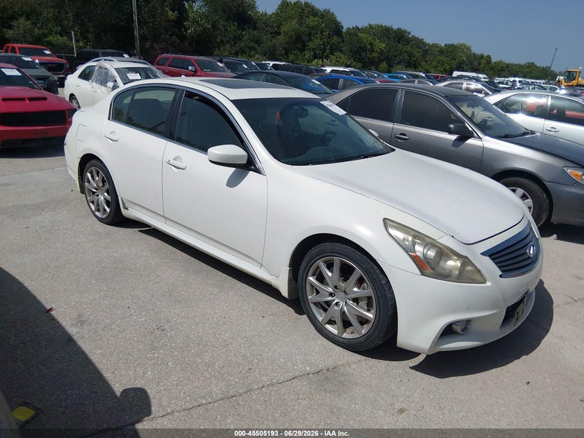 2013 Infiniti G VIN JN1CV6AP5DM301202 IAAI salvage auction — NORMAL WEAR, Original (Texas), sold $1,450 on 2026-07-20 (photo 1)