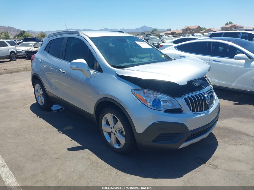2015 Buick Encore VIN KL4CJASB9FB218296 IAAI salvage auction — FRONT END, Salvage Title, sold $725 on 2026-07-21 (photo 1)