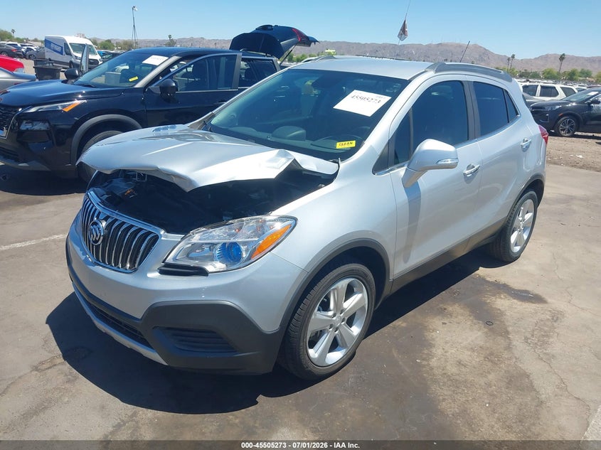 2015 Buick Encore VIN KL4CJASB9FB218296 IAAI salvage auction — FRONT END, Salvage Title, sold $725 on 2026-07-21 (photo 2)