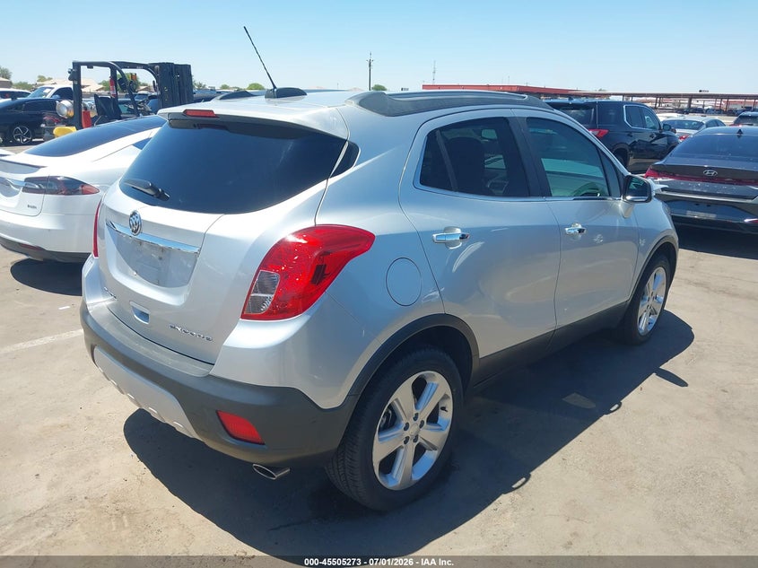 2015 Buick Encore VIN KL4CJASB9FB218296 IAAI salvage auction — FRONT END, Salvage Title, sold $725 on 2026-07-21 (photo 4)