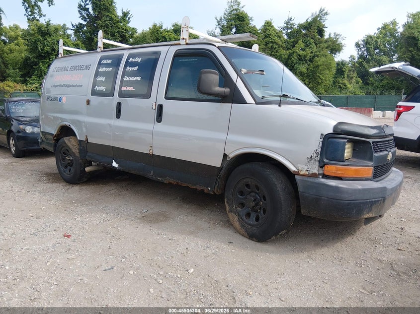 2009 Chevrolet Express 2500 VIN 1GCFG15X291166349 IAAI salvage auction — NORMAL WEAR, Clear (Maryland), sold $300 on 2026-07-09 (photo 1)