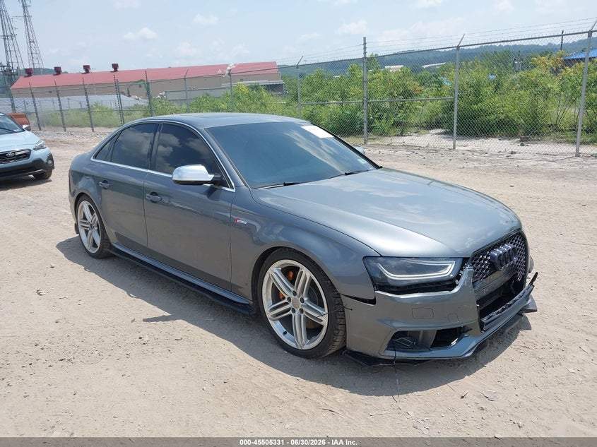 2014 Audi S4 VIN WAUBGAFL5EA062049 IAAI salvage auction — FRONT END, Salvage (Pennsylvania), sold $25 on 2026-07-21 (photo 1)