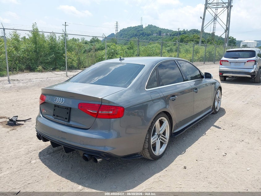 2014 Audi S4 VIN WAUBGAFL5EA062049 IAAI salvage auction — FRONT END, Salvage (Pennsylvania), sold $25 on 2026-07-21 (photo 4)