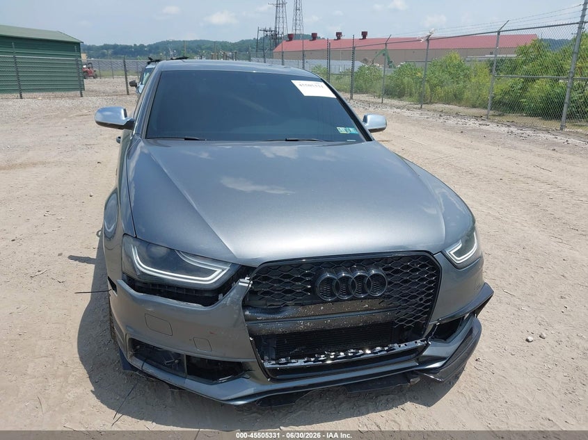 2014 Audi S4 VIN WAUBGAFL5EA062049 IAAI salvage auction — FRONT END, Salvage (Pennsylvania), sold $25 on 2026-07-21 (photo 6)