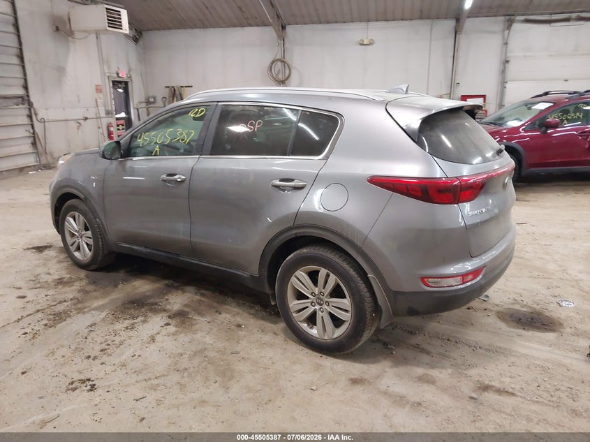 2017 Kia Sportage VIN KNDPMCAC6H7290213 IAAI salvage auction — FRONT END, Salvage (Pennsylvania), sold $2,000 on 2026-07-25 (photo 3)
