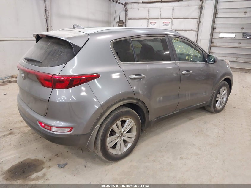 2017 Kia Sportage VIN KNDPMCAC6H7290213 IAAI salvage auction — FRONT END, Salvage (Pennsylvania), sold $2,000 on 2026-07-25 (photo 4)