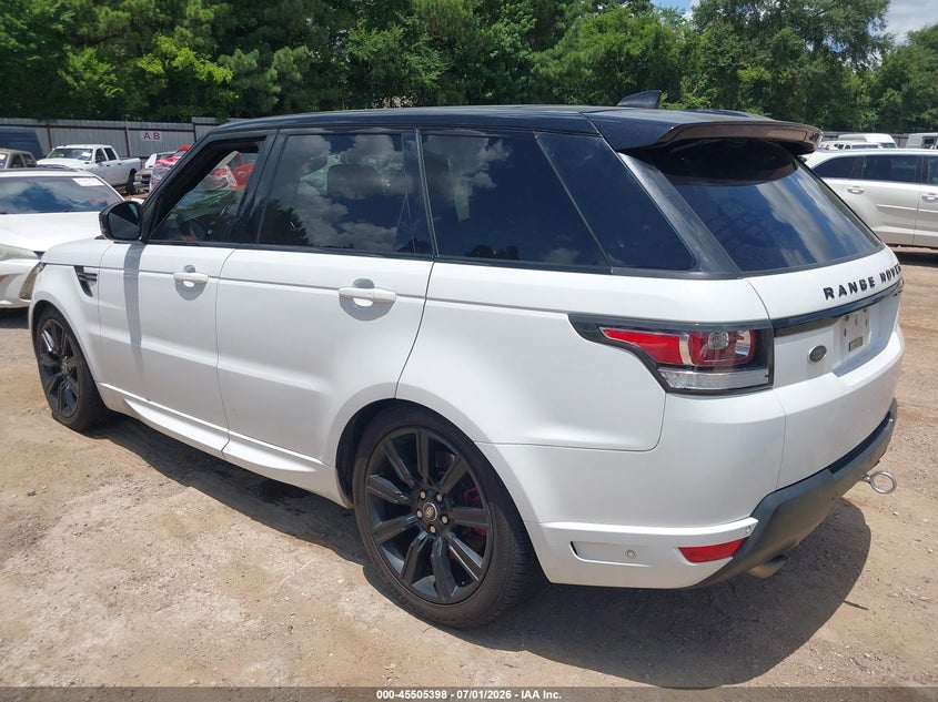 2017 Land rover Range rover sport VIN SALWV2FV8HA175315 IAAI salvage auction — WATER/FLOOD, Salvage (Texas), sold $4,175 on 2026-08-27 (photo 3)
