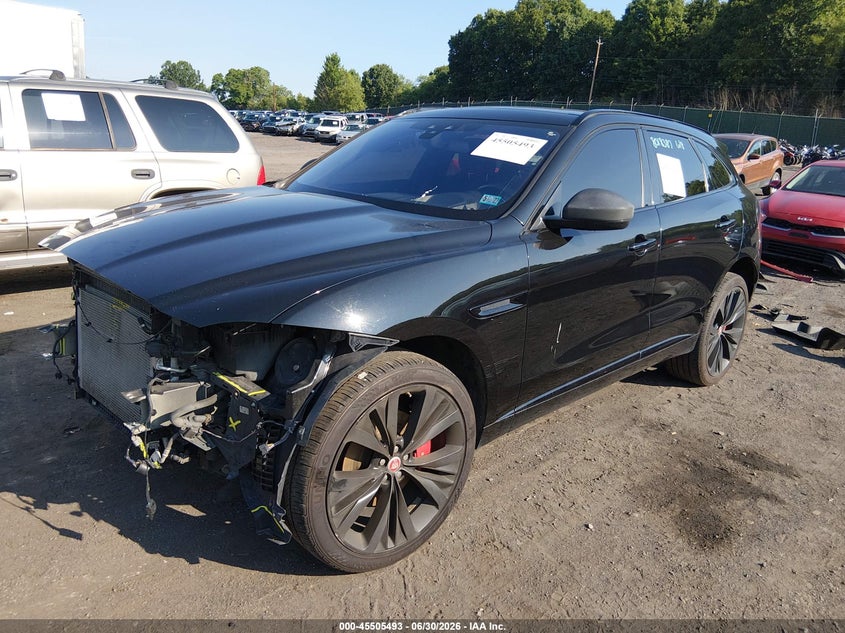 2018 Jaguar F-pace VIN SADCM2FV2JA351167 IAAI salvage auction — FRONT END, Salvage (Pennsylvania), sold $5,500 on 2026-07-28 (photo 2)