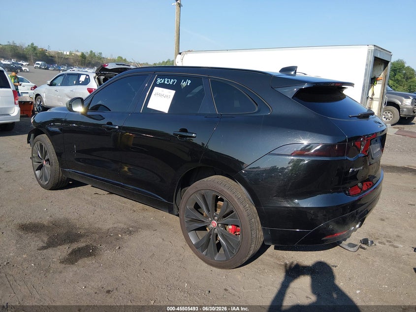 2018 Jaguar F-pace VIN SADCM2FV2JA351167 IAAI salvage auction — FRONT END, Salvage (Pennsylvania), sold $5,500 on 2026-07-28 (photo 3)