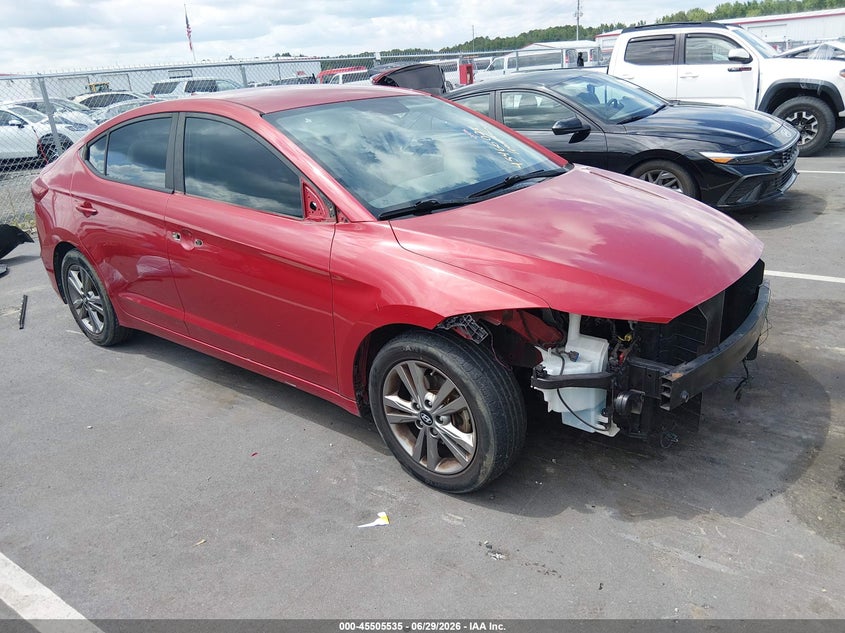 2018 Hyundai Elantra VIN KMHD84LF2JU472045 IAAI salvage auction — FRONT END, Salvage Title, sold $1,150 on 2026-07-22 (photo 1)