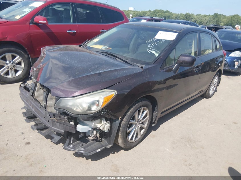 2013 Subaru Impreza VIN JF1GPAC60DH814758 IAAI salvage auction — FRONT END, Salvage Title, sold $200 on 2026-07-21 (photo 2)