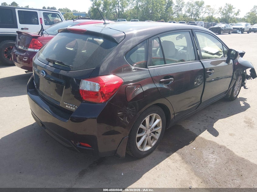 2013 Subaru Impreza VIN JF1GPAC60DH814758 IAAI salvage auction — FRONT END, Salvage Title, sold $200 on 2026-07-21 (photo 4)