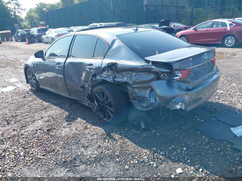 2014 Lexus Gs VIN JTHCE1BL7E5028284 IAAI salvage auction — LEFT REAR, Salvage Title, sold $1,725 on 2026-07-14 (photo 3)