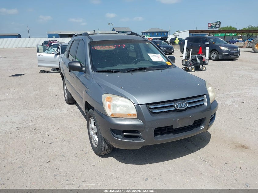 2006 Kia Sportage VIN KNDJF724167189799 IAAI salvage auction — NORMAL WEAR, Original (Texas), sold $500 on 2026-07-08 (photo 1)