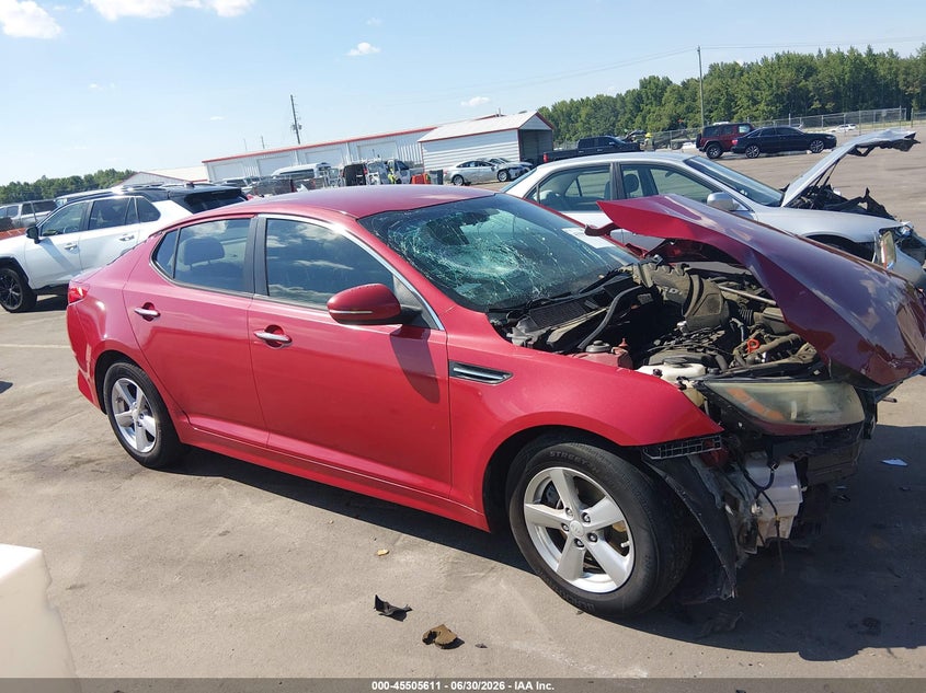 2015 Kia Optima VIN 5XXGM4A78FG458821 IAAI salvage auction — FRONT END, Salvage (North Carolina), sold $25 on 2026-07-22 (photo 1)