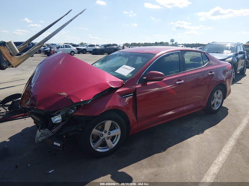 2015 Kia Optima VIN 5XXGM4A78FG458821 IAAI salvage auction — FRONT END, Salvage (North Carolina), sold $25 on 2026-07-22 (photo 2)