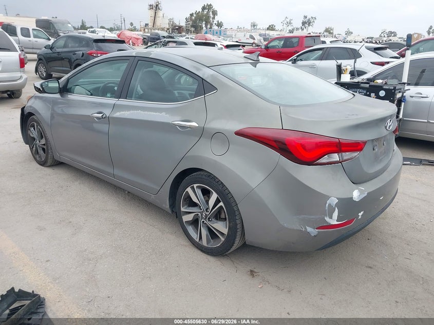 2015 Hyundai Elantra VIN KMHDH4AE6FU301249 IAAI salvage auction — FRONT END, Salvage (California), sold $1,600 on 2026-07-15 (photo 3)