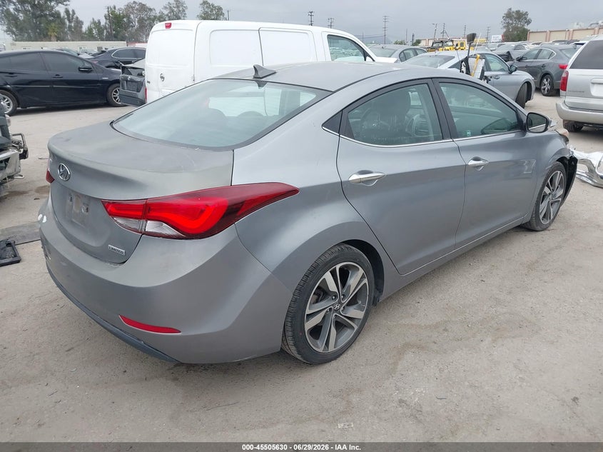 2015 Hyundai Elantra VIN KMHDH4AE6FU301249 IAAI salvage auction — FRONT END, Salvage (California), sold $1,600 on 2026-07-15 (photo 4)