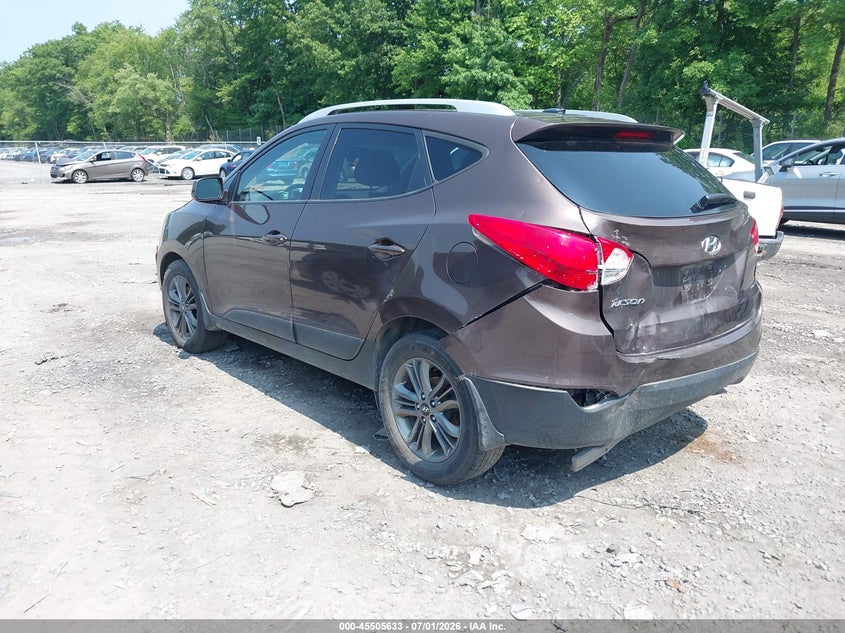 2014 Hyundai Tucson VIN KM8JU3AG3EU802866 IAAI salvage auction — REAR END, Mv-907A (New York), sold $1,250 on 2026-07-09 (photo 3)