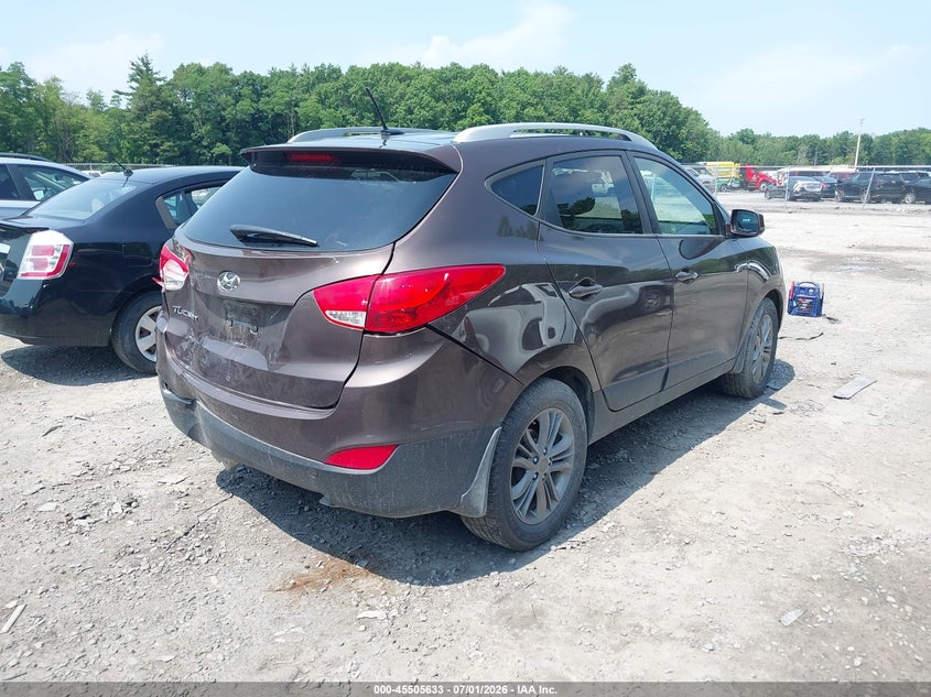 2014 Hyundai Tucson VIN KM8JU3AG3EU802866 IAAI salvage auction — REAR END, Mv-907A (New York), sold $1,250 on 2026-07-09 (photo 4)