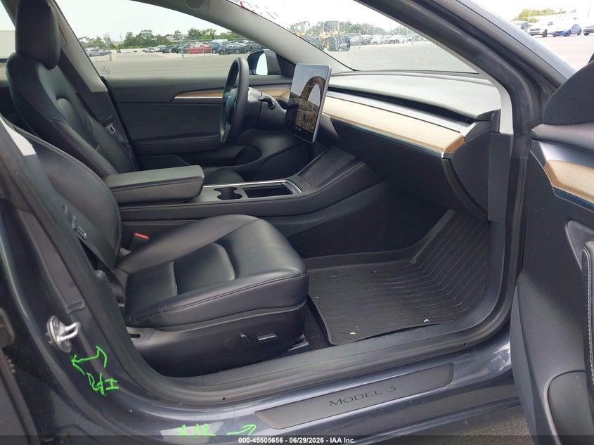 2021 Tesla Model 3 VIN 5YJ3E1EA0MF096824 IAAI salvage auction — REAR END, Salvage Title, sold $7,900 on 2026-08-02 (photo 5)
