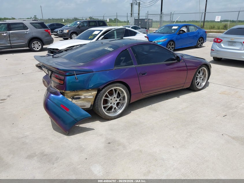 1990 Nissan 300zx VIN JN1RZ24A2LX000639 IAAI salvage auction — FRONT & REAR, Salvage (Texas), sold $1,000 on 2026-07-31 (photo 4)