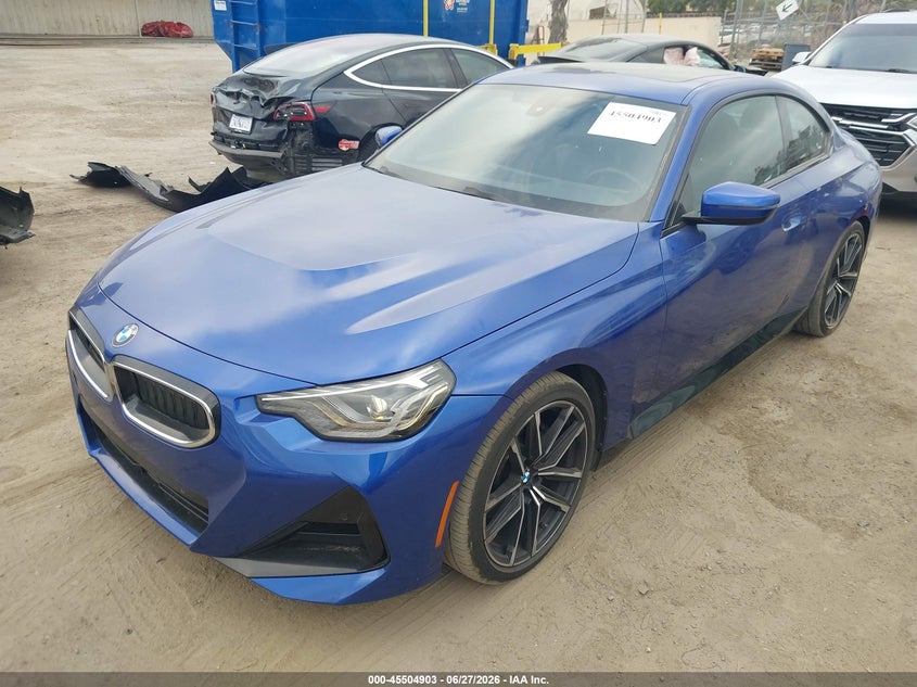 2023 BMW 2er VIN 3MW33CM00P8C81066 IAAI salvage auction — THEFT, Salvage Title - Dealer (California), sold $12,500 on 2026-07-29 (photo 2)