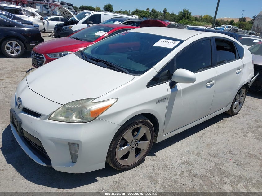 2013 Toyota Prius VIN JTDKN3DU2D5591935 IAAI salvage auction — REAR END, Salvage (California), sold $2,150 on 2026-07-09 (photo 2)