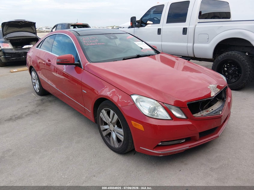 2012 Mercedes-benz E-klasse VIN WDDKJ5KB0CF159772 IAAI salvage auction — FRONT END, Original (Texas), sold $1,800 on 2026-08-13 (photo 1)