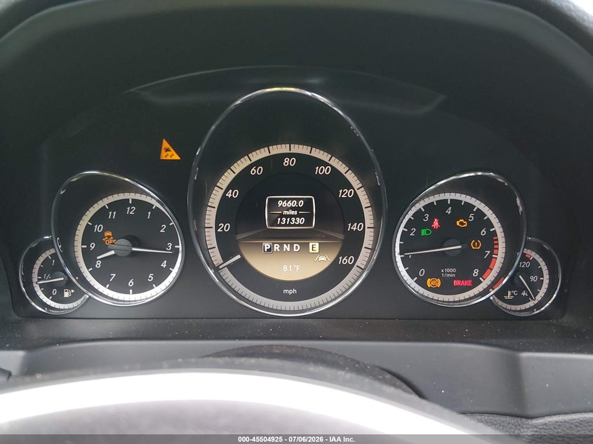 2012 Mercedes-benz E-klasse VIN WDDKJ5KB0CF159772 IAAI salvage auction — FRONT END, Original (Texas), sold $1,800 on 2026-08-13 (photo 7)