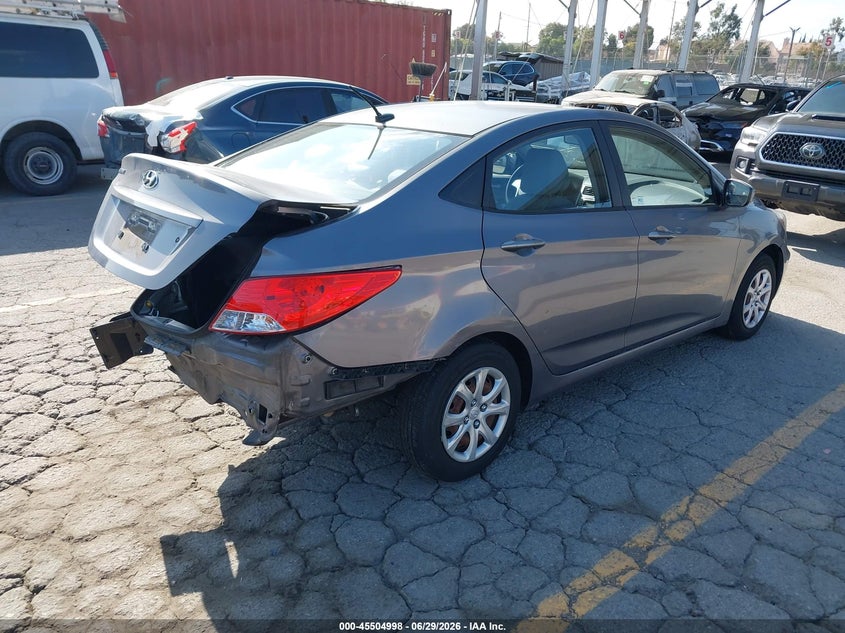 2013 Hyundai Accent VIN KMHCT4AE7DU549484 IAAI salvage auction — REAR END, Salvage Title, sold $975 on 2026-07-15 (photo 4)