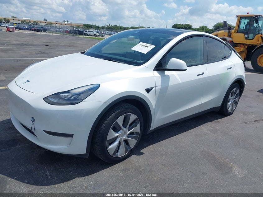 2023 Tesla Model y VIN 7SAYGDEF6PA049086 IAAI salvage auction — LEFT REAR, Salvage Title, sold $12,750 on 2026-09-07 (photo 2)