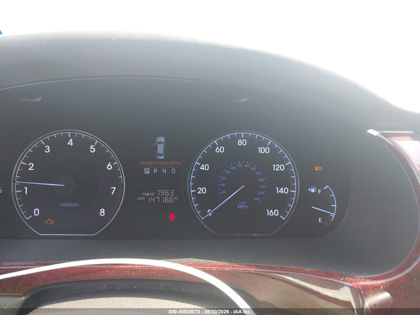 2013 Hyundai Equus VIN KMHGH4JH2DU069737 IAAI salvage auction — SIDE, Salvage (Texas), sold $450 on 2026-07-21 (photo 7)