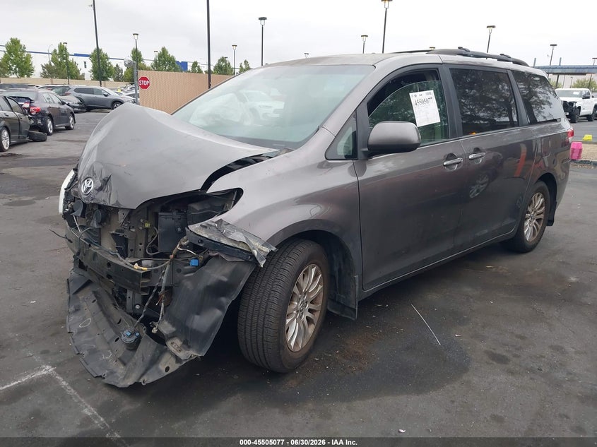 2011 Toyota Sienna VIN 5TDYK3DC4BS144265 IAAI salvage auction — FRONT END, Salvage Certificate (California), sold $1,200 on 2026-07-31 (photo 2)