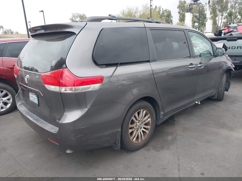 2011 Toyota Sienna VIN 5TDYK3DC4BS144265 IAAI salvage auction — FRONT END, Salvage Certificate (California), sold $1,200 on 2026-07-31 (photo 4)