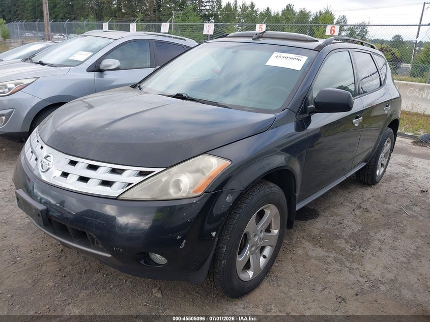 2003 Nissan Murano VIN JN8AZ08W33W237641 IAAI salvage auction — NORMAL WEAR, Clear (Washington), sold $375 on 2026-07-08 (photo 2)
