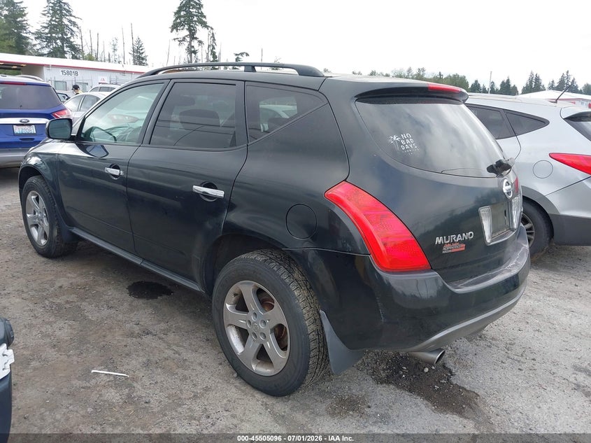 2003 Nissan Murano VIN JN8AZ08W33W237641 IAAI salvage auction — NORMAL WEAR, Clear (Washington), sold $375 on 2026-07-08 (photo 3)