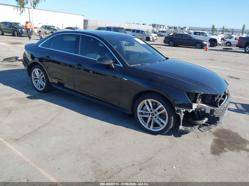 2020 Audi A4 VIN WAUENAF47LN006048 IAAI salvage auction — FRONT & REAR, Salvage (California), sold $9,700 on 2026-08-02 (photo 1)