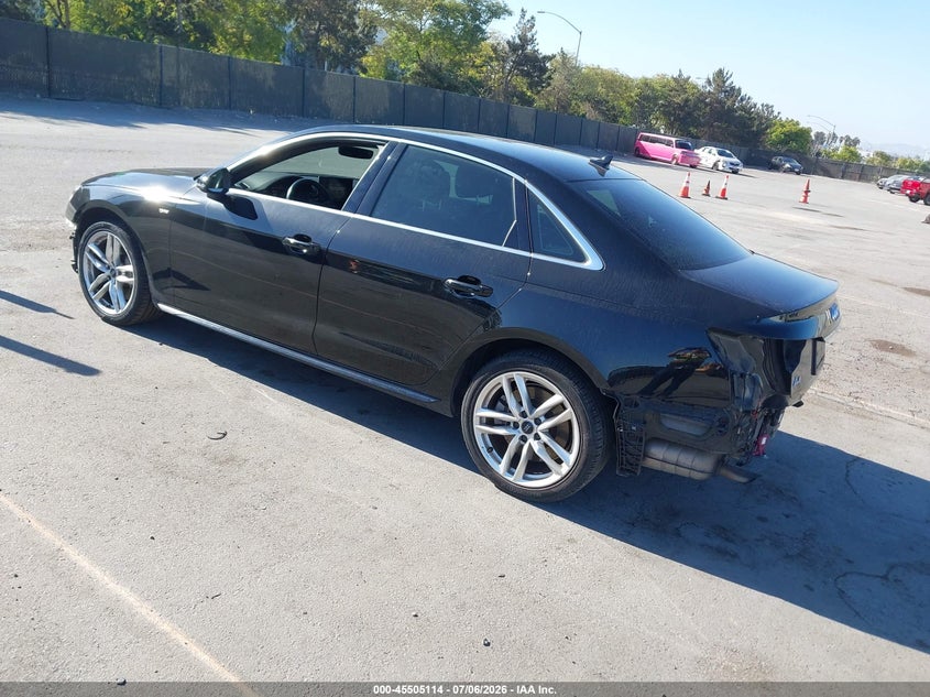 2020 Audi A4 VIN WAUENAF47LN006048 IAAI salvage auction — FRONT & REAR, Salvage (California), sold $9,700 on 2026-08-02 (photo 3)