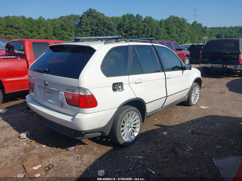 2005 BMW X5 VIN 5UXFA13515LY11010 IAAI salvage auction — NORMAL WEAR, Clear (Alabama), sold $250 on 2026-07-22 (photo 4)