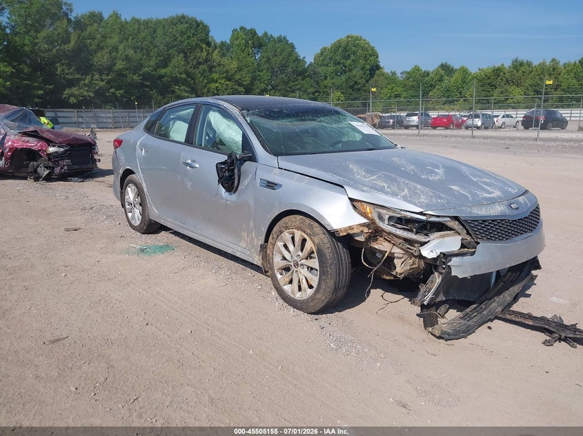 2016 Kia Optima VIN 5XXGU4L35GG054581 IAAI salvage auction — ROLLOVER, Salvage (Tennessee), sold $675 on 2026-07-15 (photo 1)