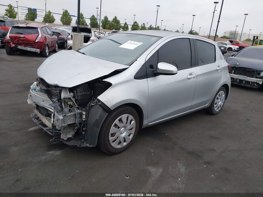 2015 Toyota Yaris VIN VNKKTUD34FA036764 IAAI salvage auction — FRONT END, Salvage Title, sold $1,500 on 2026-07-17 (photo 2)