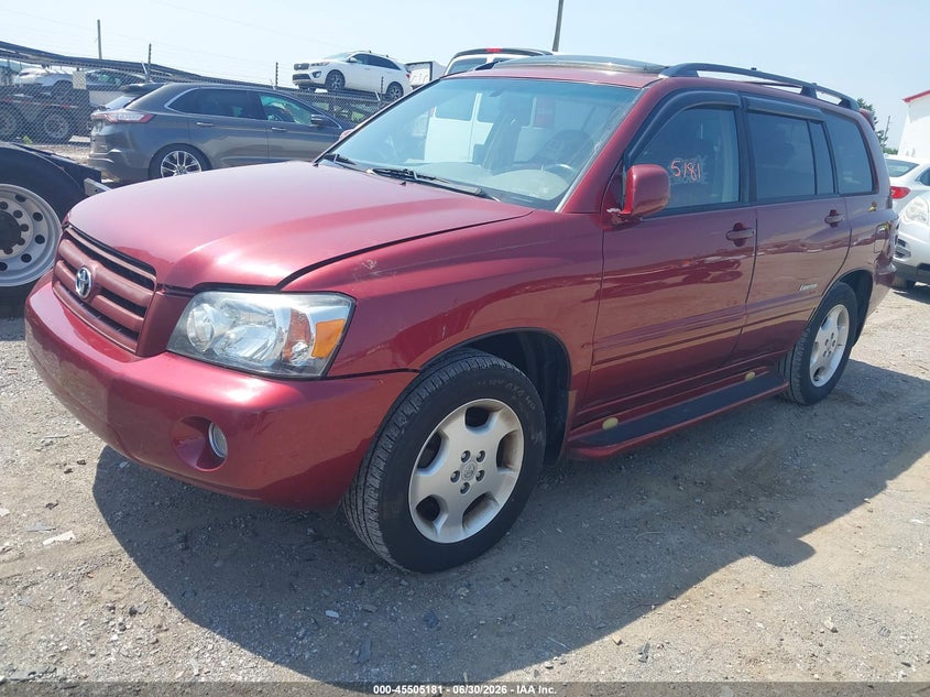 2007 Toyota Highlander VIN JTEDP21AX70137727 IAAI salvage auction — NORMAL WEAR, Clear (South Carolina), sold $525 on 2026-07-08 (photo 2)