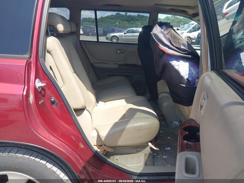 2007 Toyota Highlander VIN JTEDP21AX70137727 IAAI salvage auction — NORMAL WEAR, Clear (South Carolina), sold $525 on 2026-07-08 (photo 8)