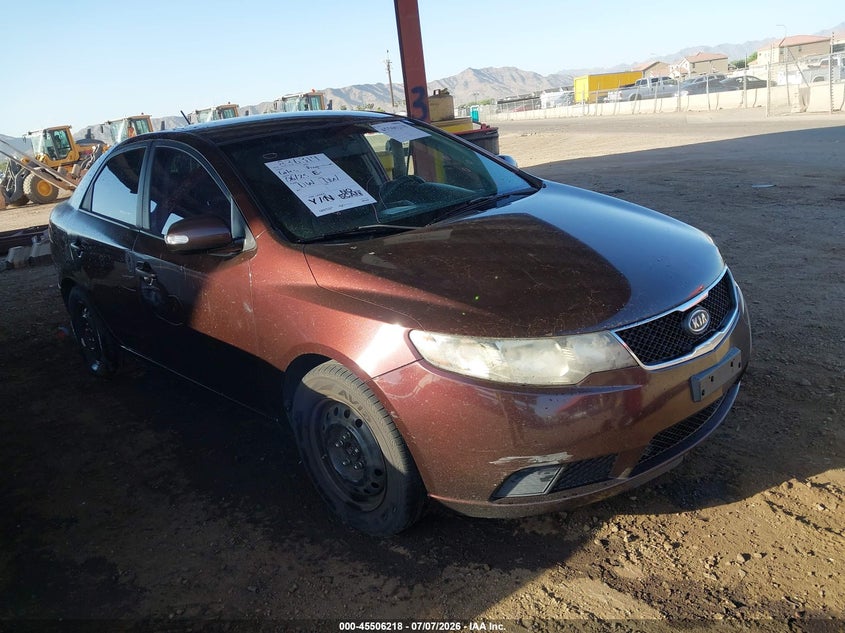 2010 Kia Forte VIN KNAFU4A29A5808578 IAAI salvage auction — LEFT FRONT, Salvage (Arizona), sold $675 on 2026-07-11 (photo 1)